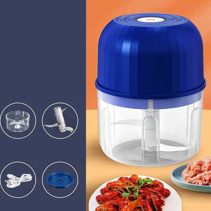 👶🥕🍎 50% OFF! Electric Mini Chopper with 3 Sharp Blades – Grind, Mince, Puree – Stainless Steel, Easy Clean