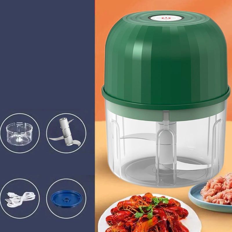 👶🥕🍎 50% OFF! Electric Mini Chopper with 3 Sharp Blades – Grind, Mince, Puree – Stainless Steel, Easy Clean