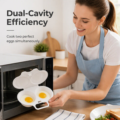 Junazilo® Microwave Egg Poacher with Lid & Handle