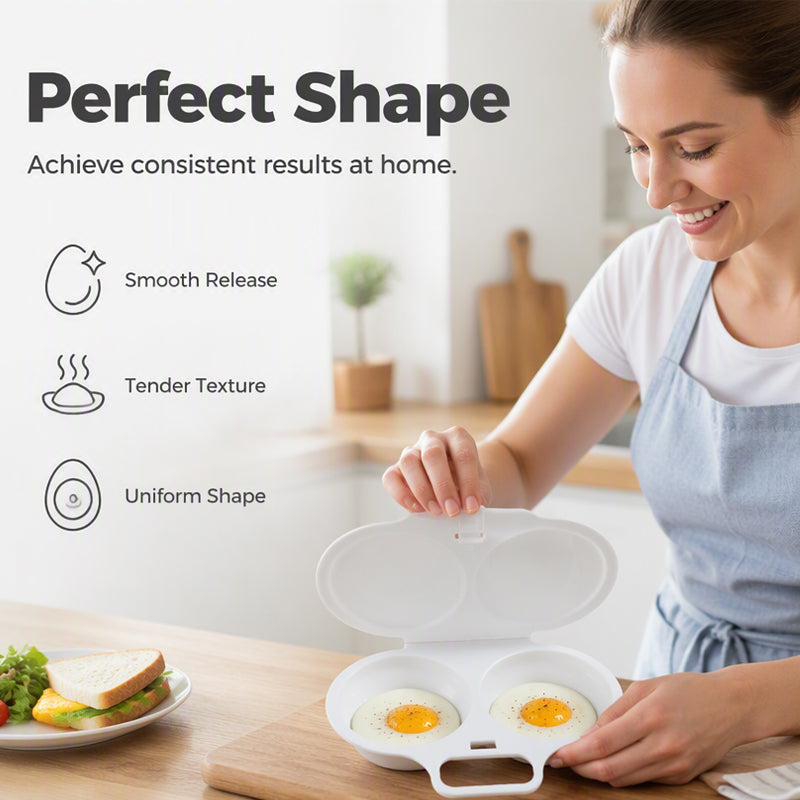 Junazilo® Microwave Egg Poacher with Lid & Handle